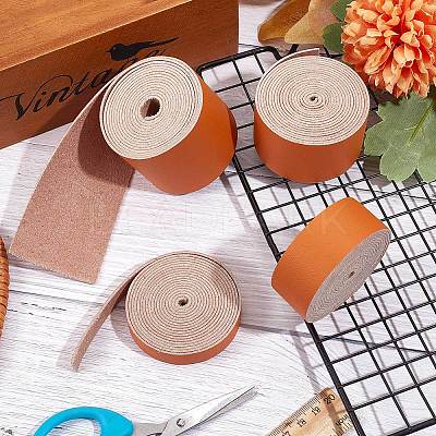 Flat Microfiber Imitation Leather Cord LC-WH0006-07C-05-1