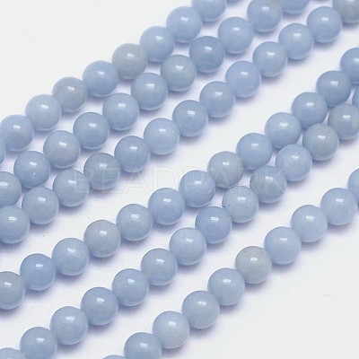 Natural Angelite Beads Strands G-L411-18-6m-1