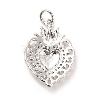 Rack Plating Brass Micro Pave Cubic Zirconia Pendants KK-K270-16P-1