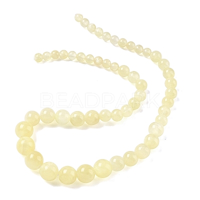 Natural Golden Silk Jade Graduated Beads Strands G-F830-A02-01-1