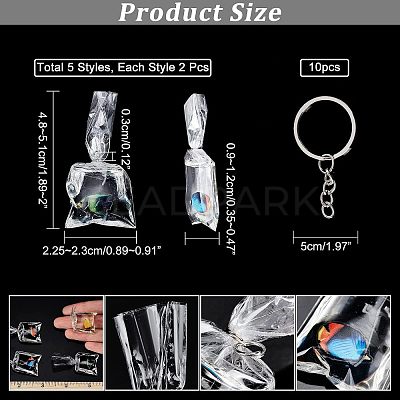 DIY 3D Goldfish Bag Keychain Making Kits DIY-NB0007-43-1