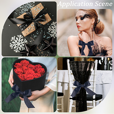 25 Yards Double-Face Polyester Satin Ribbons SRIB-CP0001-02B-1