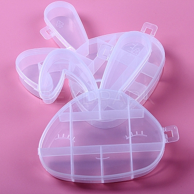 9 Grids Rabbit Shape Plastic Organizer Boxes ANIM-PW0001-115-1