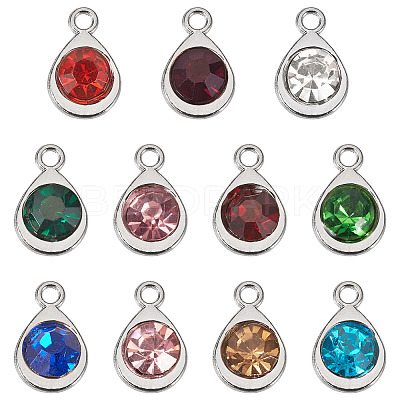 20Pcs Faceted Glass Charms RGLA-TADJ0001-01C-1