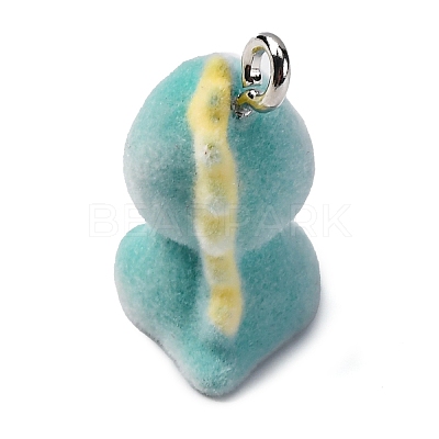 Flocky Resin Pendants FIND-S001-08E-1