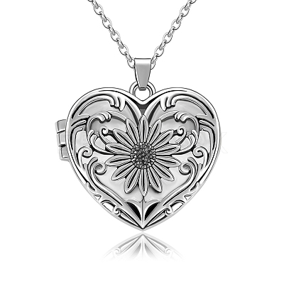 Alloy Heart Pendant Necklaces PW-WG44253-01-1
