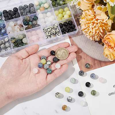180Pcs 15 Styles Natural Mixed Gemstone Beads Sets G-NB0005-17-1