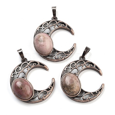 Natural Rhodonite Pendants G-L602-01R-15-1