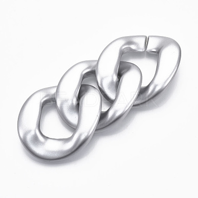 Spray Painted CCB Plastic Linking Rings CCB-R104-01C-03-1
