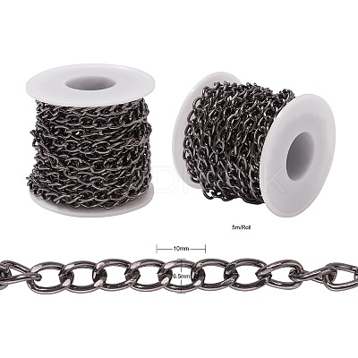 Aluminium Twisted Curb Chains CHA-YW0001-02-1