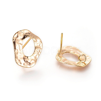 Brass Stud Earring Findings X-KK-S348-106-1