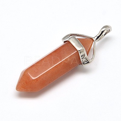 Natural Red Aventurine Double Terminated Pointed Pendants LS-G-J261-B05-1