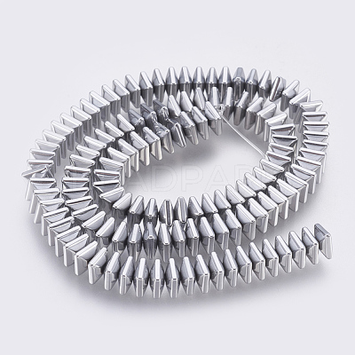 Electroplated Non-magnetic Synthetic Hematite Bead Strand G-E495-08B-1