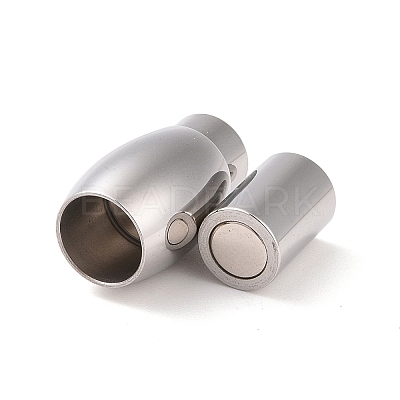 Tarnish Resistant 304 Stainless Steel Magnetic Clasps with Glue-in Ends STAS-K006-21C-1