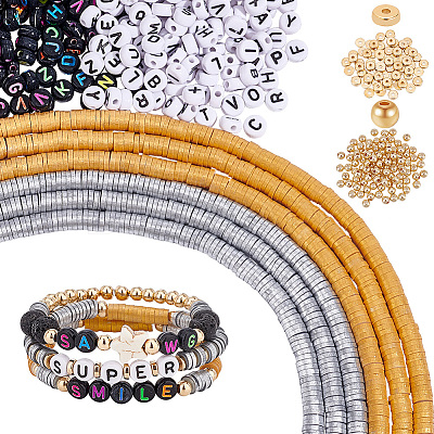 DIY Letter Beads Jewelry Making Finding Kit DIY-PH0010-58-1