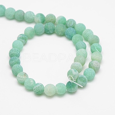 Natural Weathered Agate Beads Strands G-G589-8mm-08-1