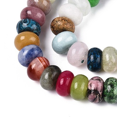 Natural & Synthetic Mixed Stone Beads Strands G-T142-72B-1