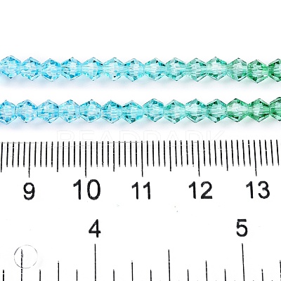 Gradient Color Baking Paint Glass Bead Strands X1-DGLA-A039-T2mm-A018-1