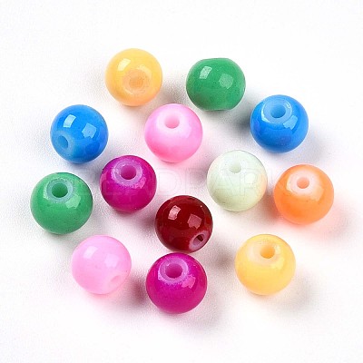 Baking Paint Glass Beads DGLA-Q020-6mm-M01-1