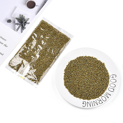 8/0 Baking Paint Glass Round Seed Beads SEED-S036-01B-06-1