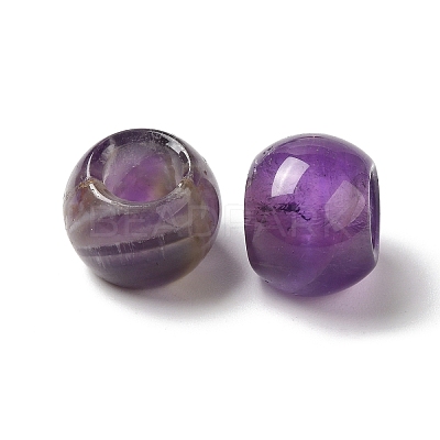 Natural Amethyst European Beads G-N342-03M-1