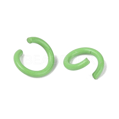 Spray Painted Iron Open Jump Rings IFIN-T017-04B-13-1