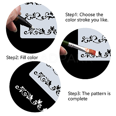 PET Plastic Drawing Painting Stencils Templates DIY-WH0244-200-1