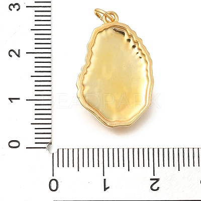 Brass Pendants KK-U040-01G-01-1