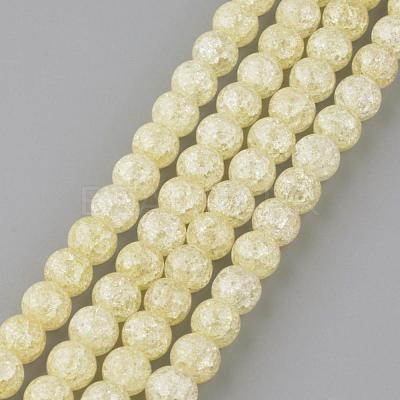 Synthetic Crackle Quartz Beads Strands GLAA-S134-6mm-06-1