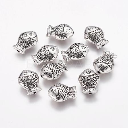 Tibetan Style Alloy Beads TIBEB-6794-AS-NR-1