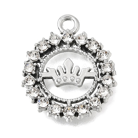UV Plating Alloy Crystal Rhinestone Pendants RB-CBAD37D-08P-1