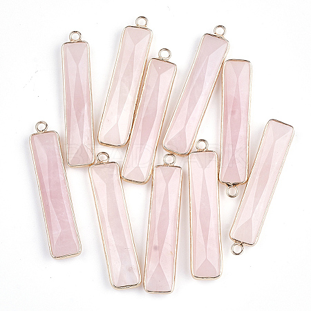 Natural Rose Quartz Pendants G-S344-23F-1