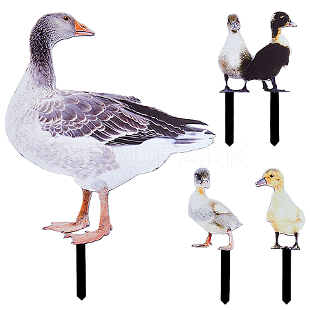 Double-sided Pattern Acrylic Garden Stake AJEW-WH0348-02E-1