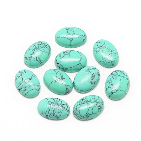 Synthetic Turquoise Cabochons G-R415-18x25-44-1
