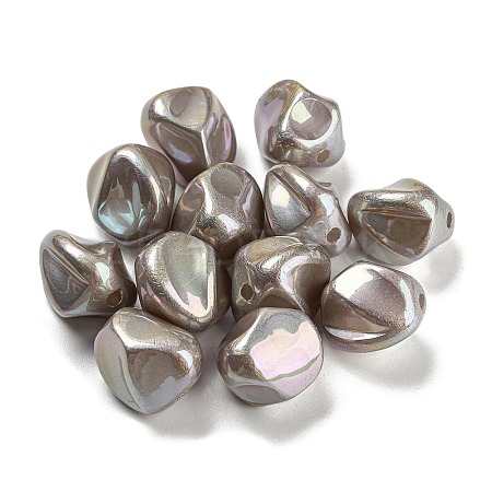 Spray Painted ABS Plastic Beads KY-C017-08C-1