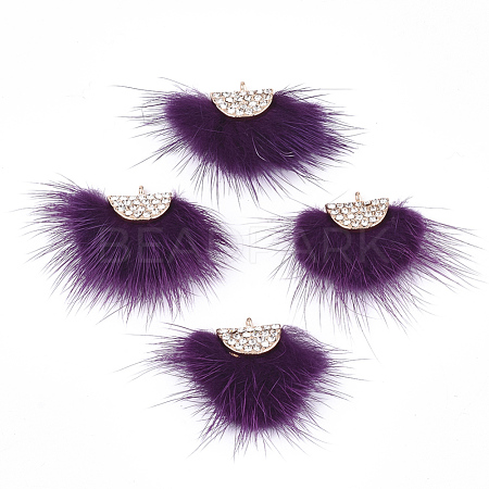 Faux Mink Fur Tassel Pendant Decorations FIND-T040-12-1