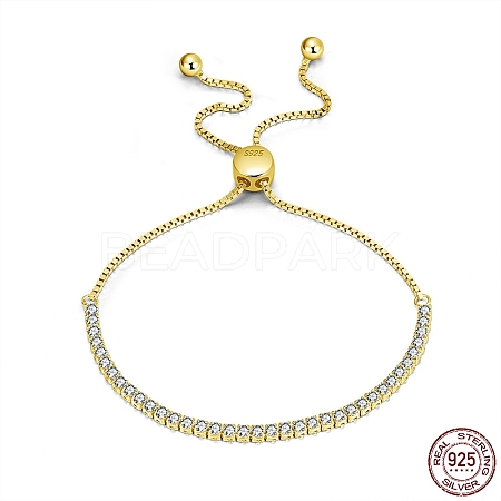 Clear Cubic Zirconia Tennis Bracelet BJEW-I314-001G-1