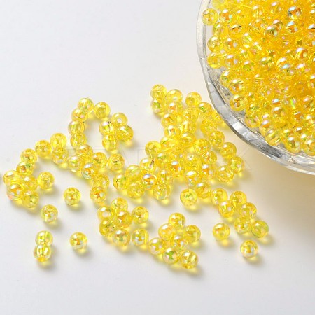 Eco-Friendly Transparent Acrylic Beads PL734-6-1