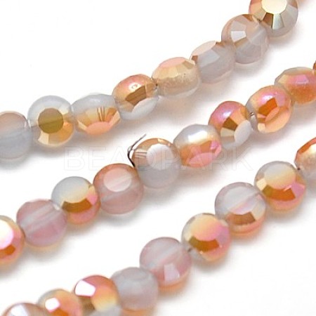 Electroplate Glass Beads Strands X-EGLA-A002-4mm-H42-1