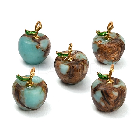 Synthetic Aqua Terra Jasper Pendants GG-CBAA20A-07G-02-1
