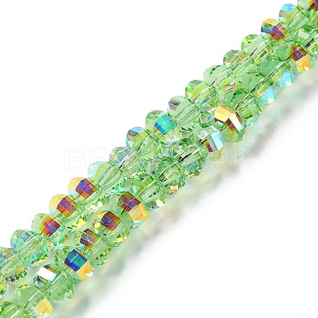 Transparent Electroplate Glass Beads Strands GLAA-Q099-H01-04-1