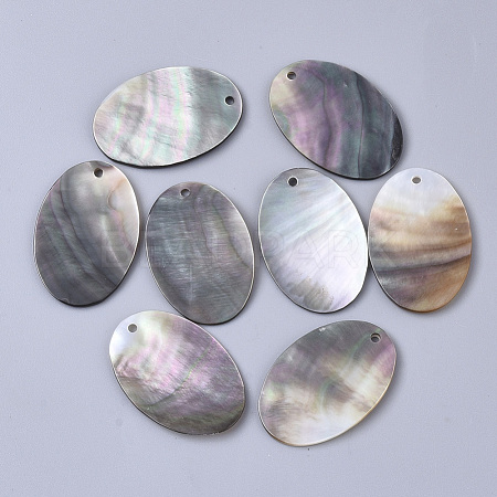 Black Lip Shell Pendants SSHEL-S251-33B-1