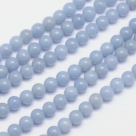 Natural Angelite Beads Strands G-L411-18-6m-1