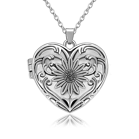 Alloy Heart Pendant Necklaces PW-WG44253-01-1