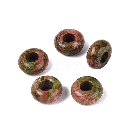 Natural Unakite European Beads G-Q602-04J-1