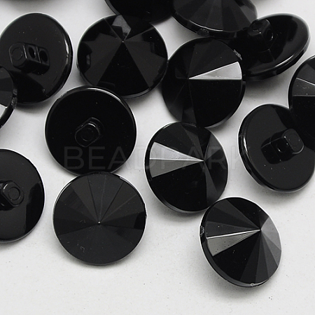 Taiwan Acrylic Shank Buttons BUTT-F024-15mm-01-1