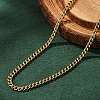 Ion Plating(IP) 304 Stainless Steel Necklace STAS-J023-03G-1