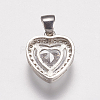 Brass Micro Pave Cubic Zirconia Charms LS-ZIRC-E143-58B-P-2