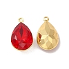 Rack Plating Brass Glass Pendants KK-A177-22G-07-2