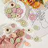 20Pcs 10 Styles Silicone Focal Beads SIL-PA0001-17-3